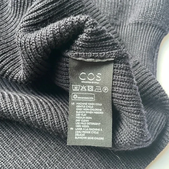 COS Chunky Knit Front Knot Twist Wool Sweater - Picture 6 of 10